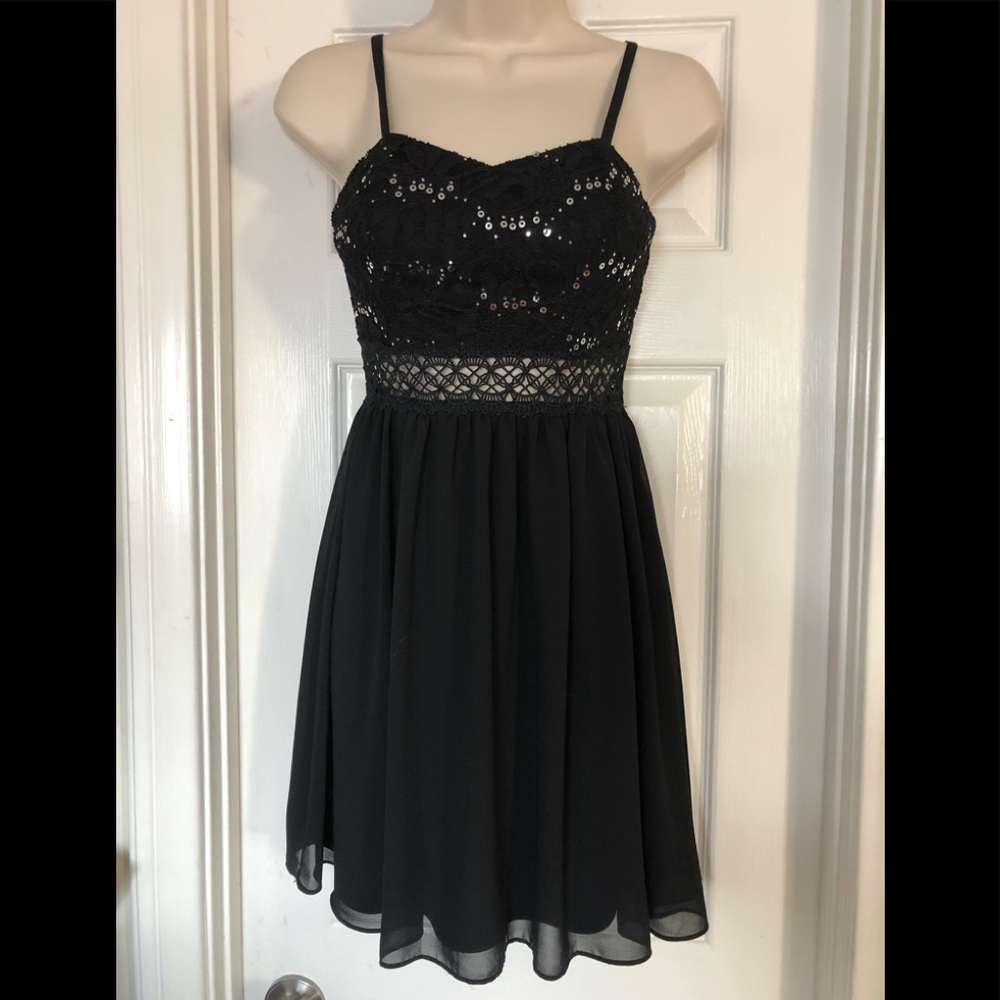 Spaghetti strapped cocktail dress